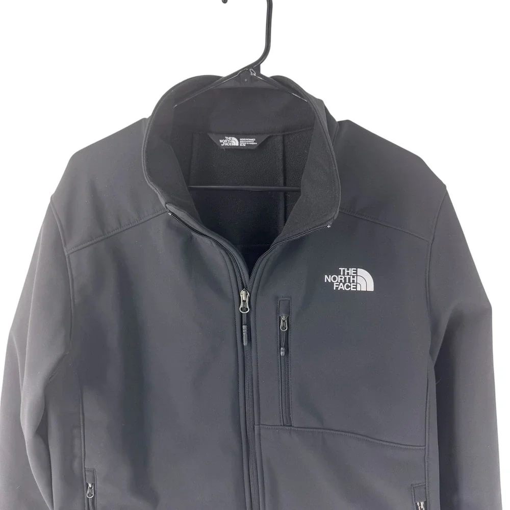 The North Face Apex Bionic Mens Black Softshell Windproof Fleece Jacket Size M